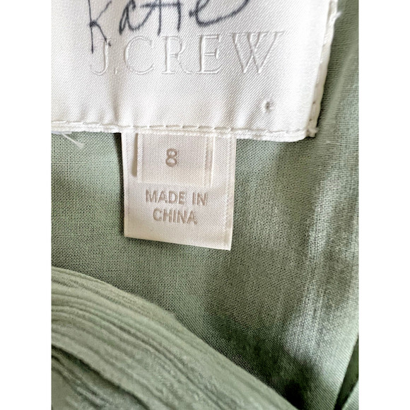 J Crew Cocktail Bridesmaids Sage green Chiffon Sweetheart Romantic Maxi Dress-8 - Picture 5 of 11